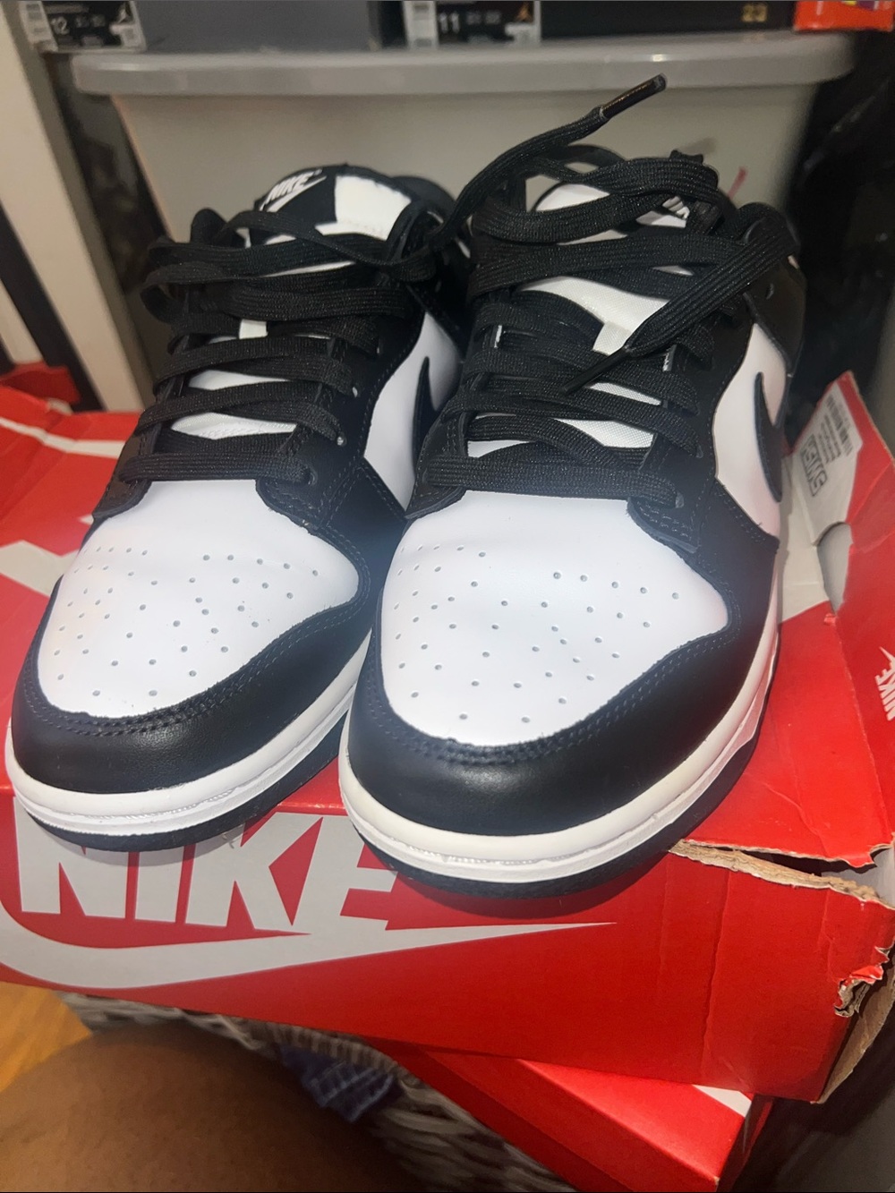 Nike Black and White Low-Top Athletic Sneakers